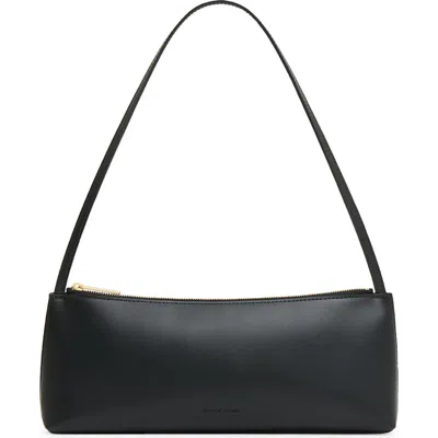 Mansur Gavriel Gaia Leather Baguette Bag In Black