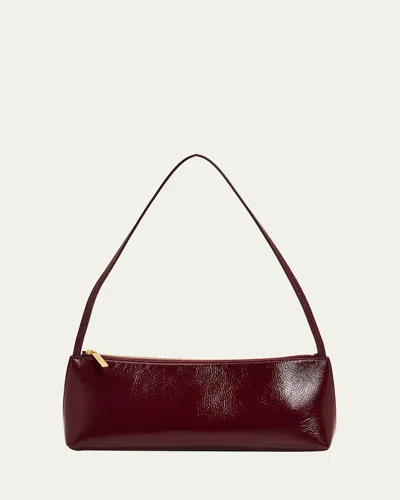 Mansur Gavriel Gaia Leather Baguette Bag In Claret
