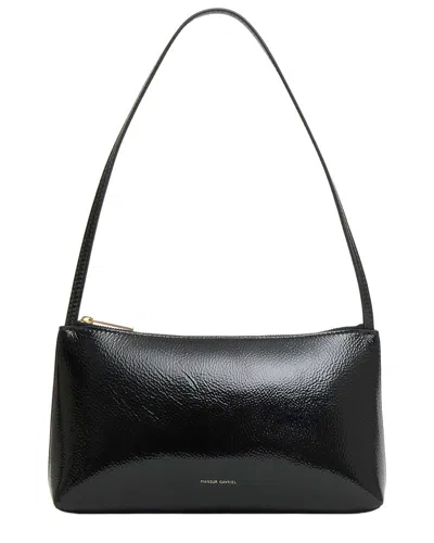 Mansur Gavriel Gaia Leather Shoulder Bag In Black