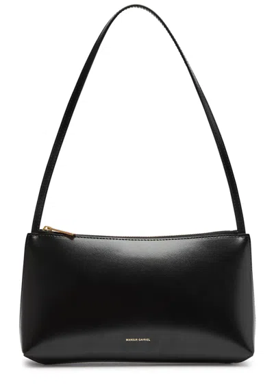 Mansur Gavriel Gaia Leather Shoulder Bag In Black
