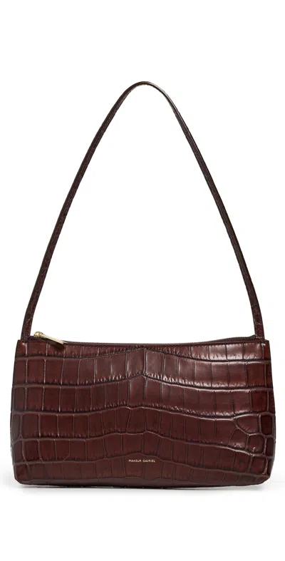 Mansur Gavriel Gaia Shoulder Bag Chocolate In Brown