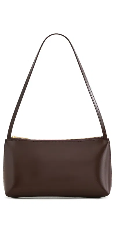 Mansur Gavriel Gaia Shoulder Bag Chocolate/warm Grey In Brown