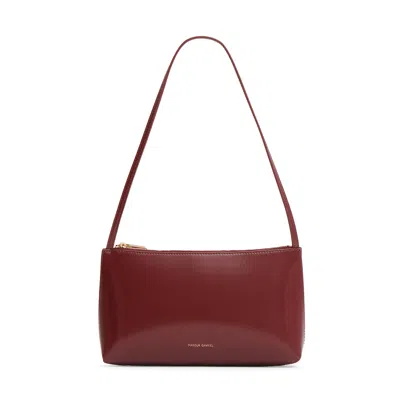 Mansur Gavriel Gaia Leather Bag In Claret