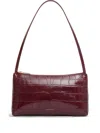 Mansur Gavriel Gaia Leather Shoulder Bag In Burgundy