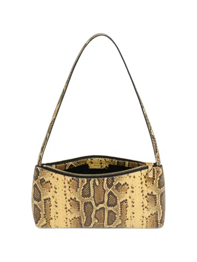 Mansur Gavriel Gaia Snake-effect Shoulder Bag In White