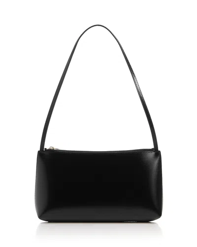 Mansur Gavriel Gaia Velvet Shoulder Bag In Black