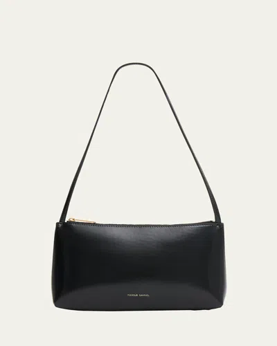 Mansur Gavriel Gaia Leather Shoulder Bag In Black