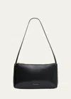 Mansur Gavriel Gaia Leather Bag In Black Flamma