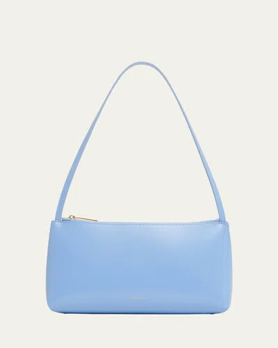 Mansur Gavriel Gaia Zip Leather Shoulder Bag In Blue