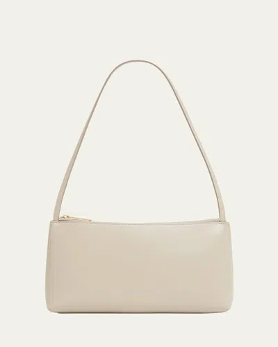Mansur Gavriel Gaia Zip Leather Shoulder Bag In Gray