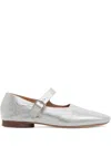 Mansur Gavriel Glove Mary Jane Flats Silver In Metallic