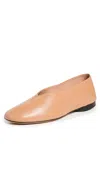 Mansur Gavriel Glove Flats Caramel In Caramel