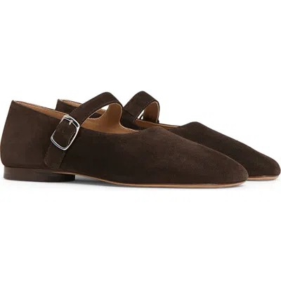 Mansur Gavriel Glove Mary Jane Flat In Brown