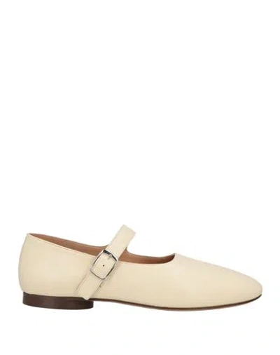 Mansur Gavriel Glove Mary Jane Woman Ballet Flats Ivory Size 8 Leather In Multi