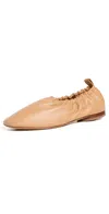 Mansur Gavriel Glove Ruched Ballerina Flats Caramel