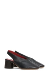 Mansur Gavriel Glove Slingback Pump In Black/ Flamma