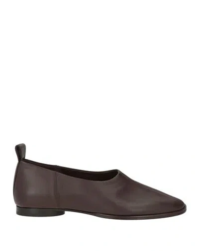 Mansur Gavriel Glove Slip On Woman Ballet Flats Chocolate Brown Size 8 Leather