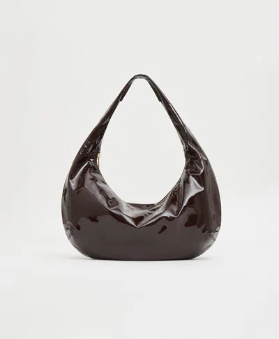 Mansur Gavriel Gnocchi Bag In Aubergine Patent