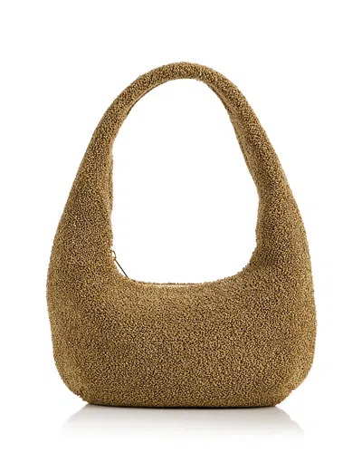 Mansur Gavriel Gnocchi Faux Shearling Hobo Bag In Brown