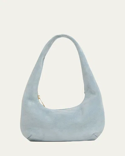 Mansur Gavriel Gnocchi Mini Suede Shoulder Bag In Blue