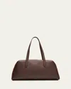 Mansur Gavriel Helios Large Leather & Suede East-west Shoulder Bag In Brown