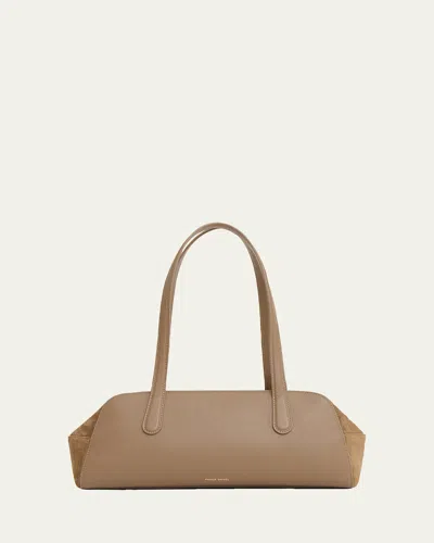 MANSUR GAVRIEL HELIOS LEATHER & SUEDE EAST-WEST SHOULDER BAG