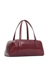 Mansur Gavriel Helios Leather Hand Bag In Burgundy
