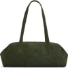 Mansur Gavriel Helios Suede Shoulder Bag In Green