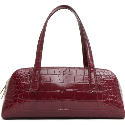 Mansur Gavriel Helios Top Handle Bag In Burgundy