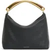 Mansur Gavriel Hera Metal Handle Leather Bag In Black