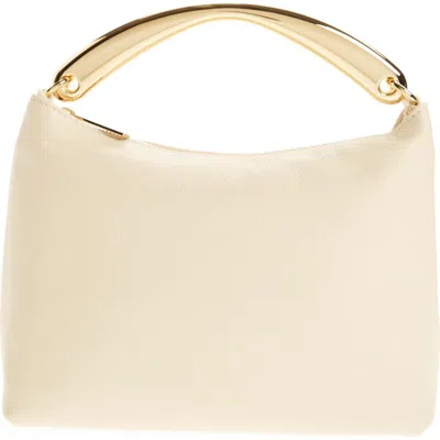 Mansur Gavriel Hera Metal Handle Leather Bag In Jasmine
