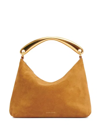 Mansur Gavriel Hera Metal Handle Mini Bag In Brown