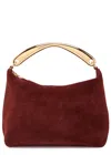 Mansur Gavriel Hera Suede Top Handle Bag In Chocolate