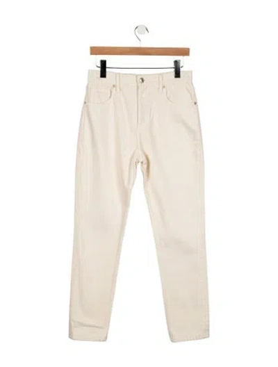 Pre-owned Mansur Gavriel High-rise Straight Leg Jeans In Neutral