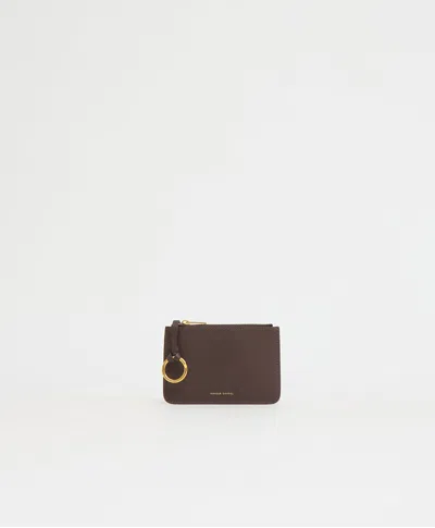 Mansur Gavriel Keychain Zip Case In Brown