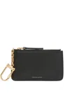 Mansur Gavriel Keychain Zip-up Wallet In Black