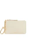 Mansur Gavriel Keychain Zip-up Wallet In White