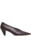 Mansur Gavriel Kiki Pointed-toe Pumps In Burgundy