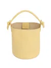 Mansur Gavriel Knotted-handle Bucket Bag In Yellow
