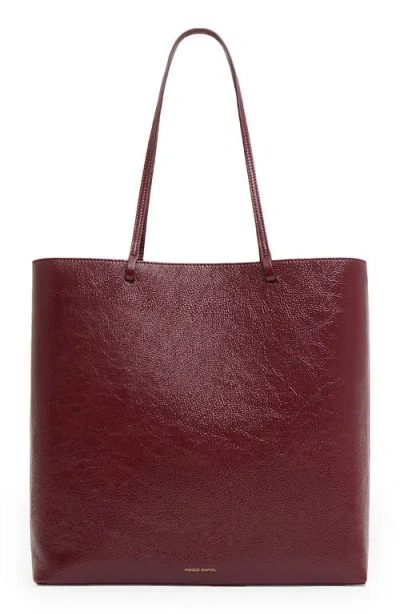 Mansur Gavriel Large Filo Naplak Leather Tote In Burgundy
