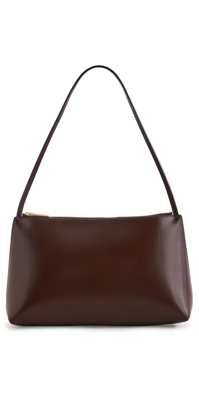 Mansur Gavriel Large Gaia Shoulder Bag Chocolate/warm Grey In Brown