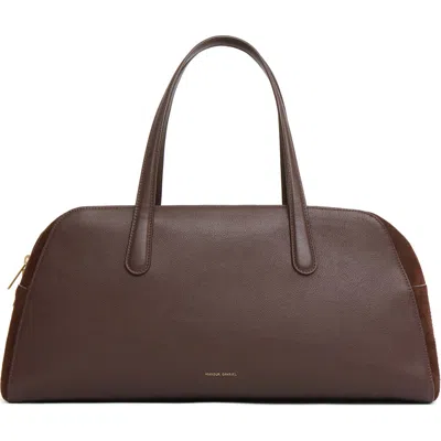 Mansur Gavriel Large Helios Leather Shoulder Bag In Brown