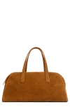 Mansur Gavriel Large Helios Suede Shoulder Bag In Brown