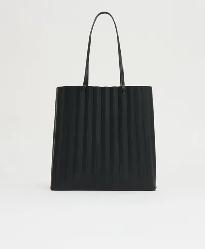 Mansur Gavriel Large Pleated Filo Tote In Black