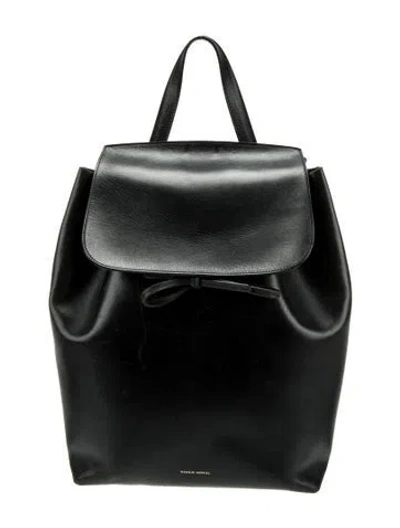 Pre-owned Mansur Gavriel Leather Backpack In Black