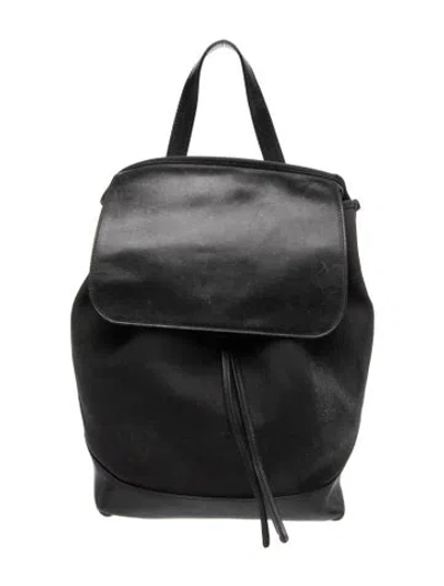 Pre-owned Mansur Gavriel Leather Backpack In Black