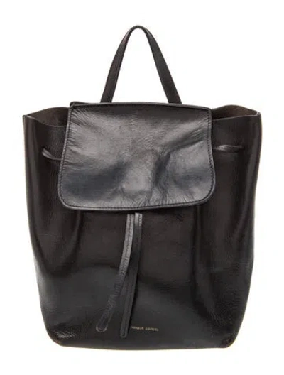 Pre-owned Mansur Gavriel Leather Backpack In Black