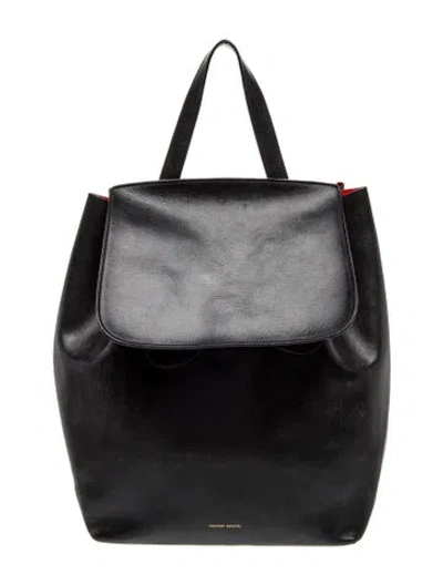 Pre-owned Mansur Gavriel Leather Backpack In Black