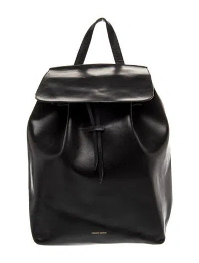 Pre-owned Mansur Gavriel Leather Backpack In Black