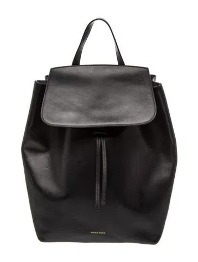 Pre-owned Mansur Gavriel Leather Backpack In Black